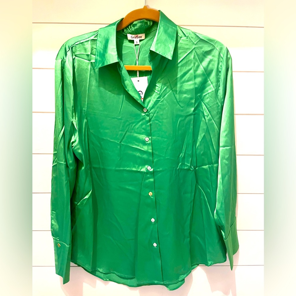Satin Long Sleeve Blouse